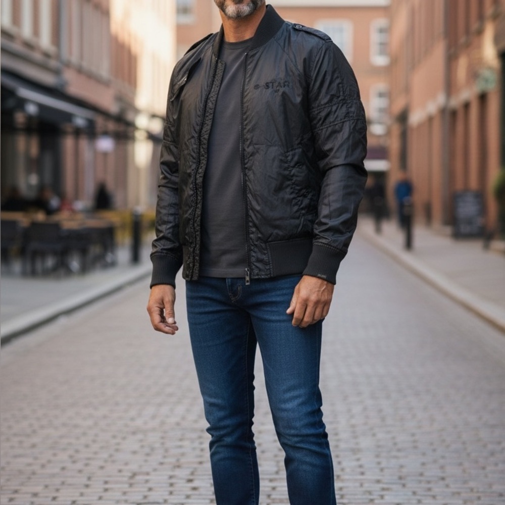 G-Star Raw Original Black Bomber Cargo Jacket